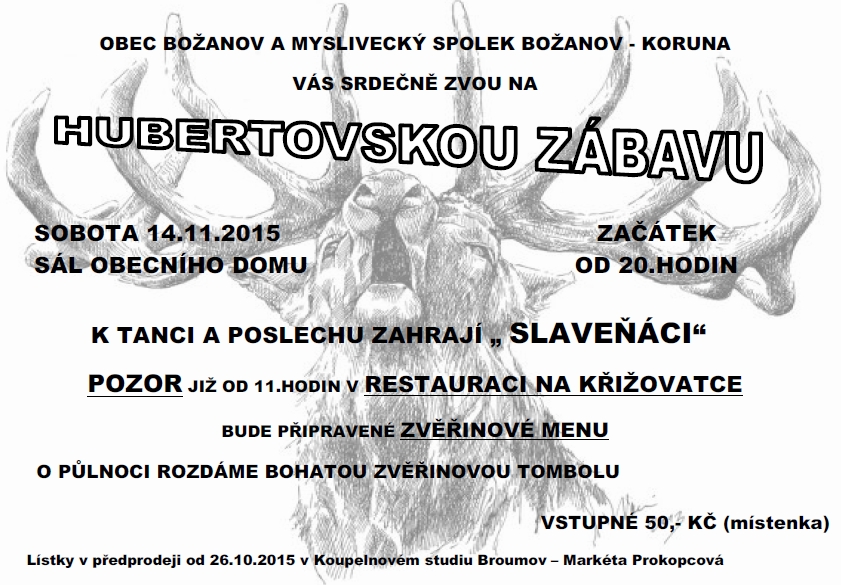 plakat hubertova zabava 2015