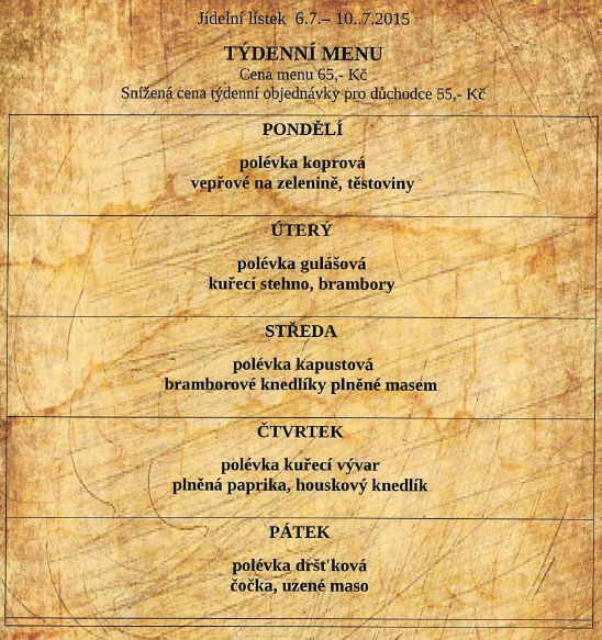 tydenni menu 20150706