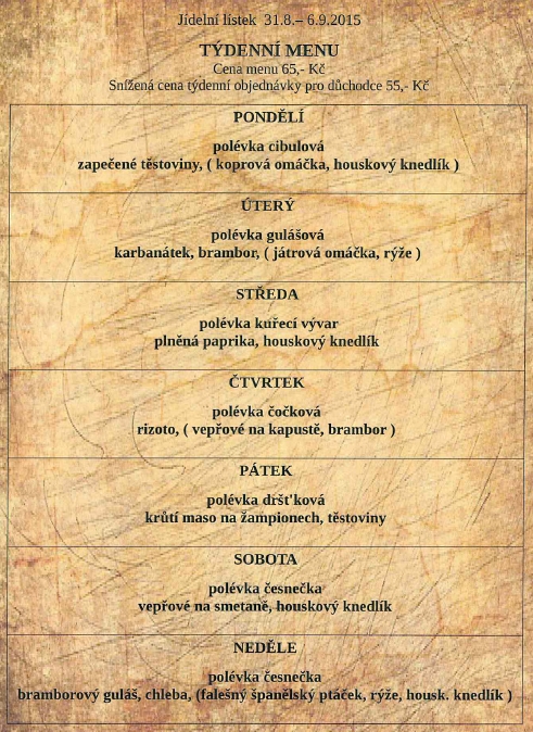 tydenni menu 20150831