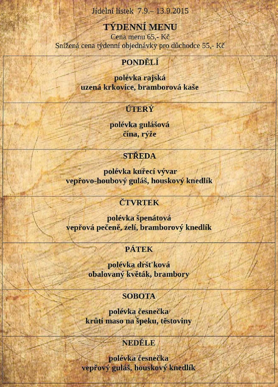 tydenni menu 20150907