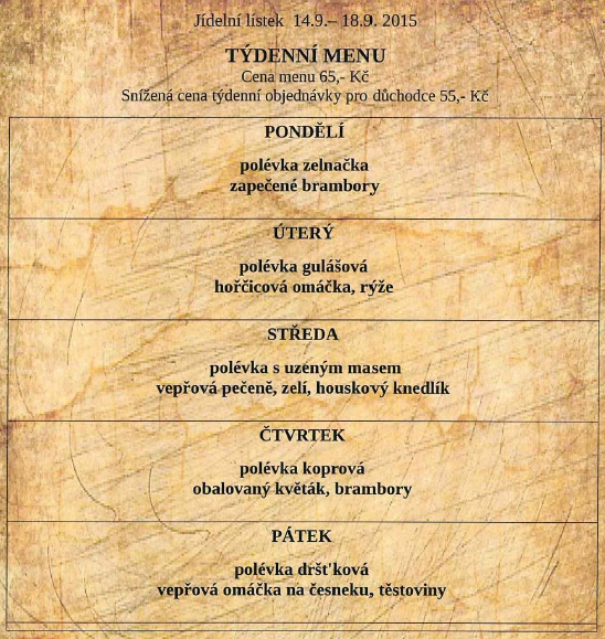 tydenni menu 20150914