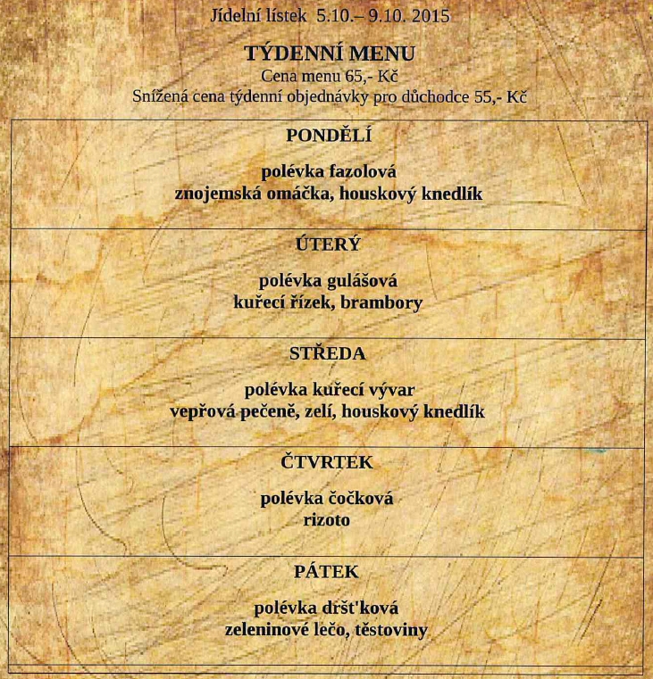 tydenni menu 20151005