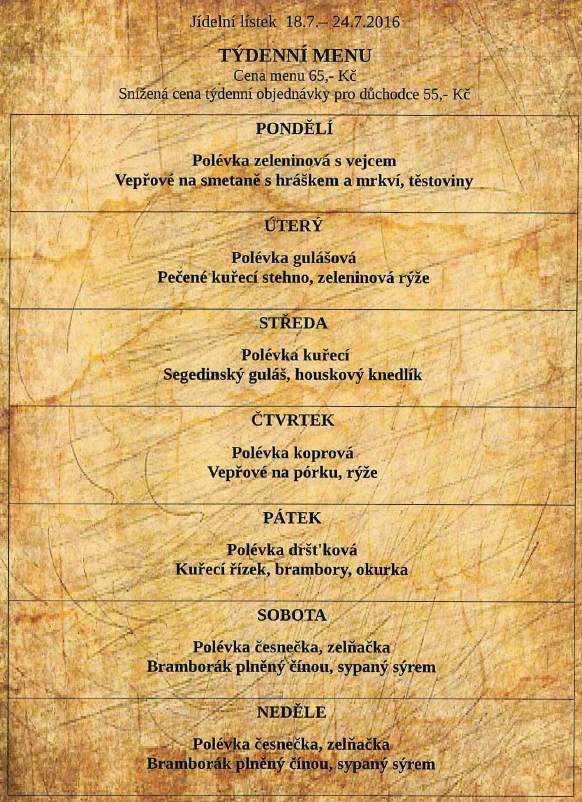 tydenni menu 20160718