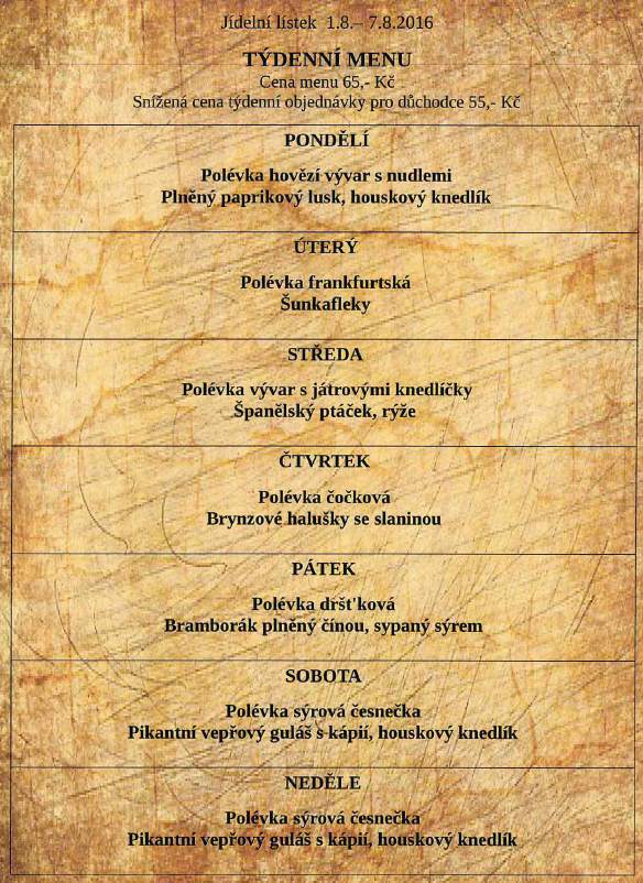 tydenni menu 20160801