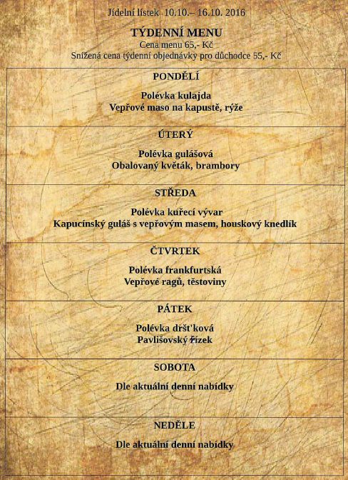 tydenni menu 20161010