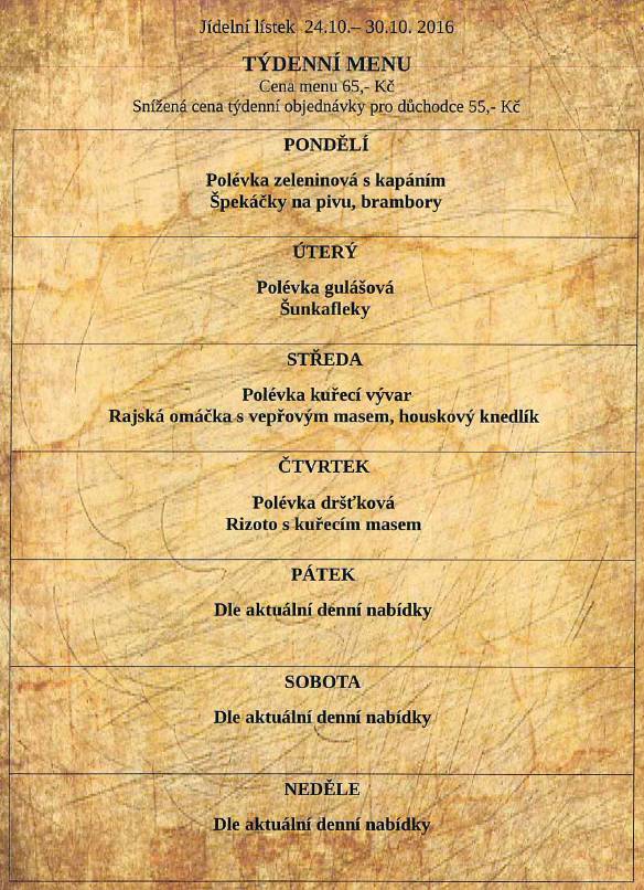 tydenni menu 20161024