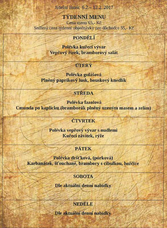 tydenni menu 20170206