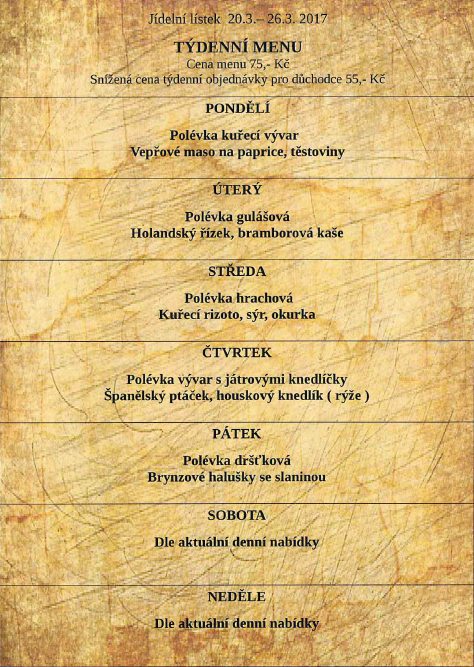 tydenni menu 20170320