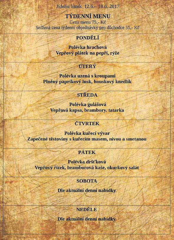 tydenni menu 20170612