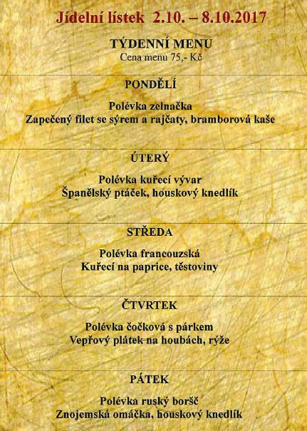 tydenni menu 20171002