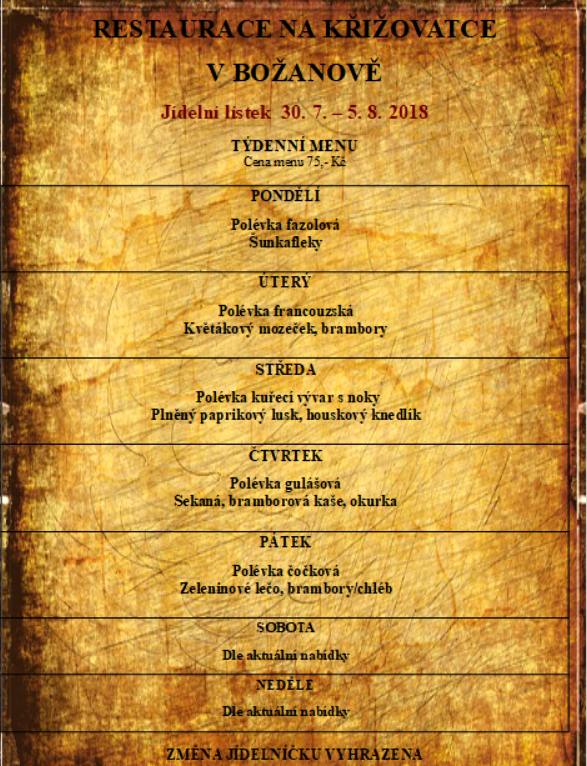 tydenni menu 20180730