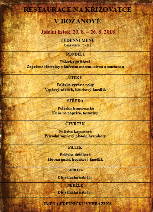 tydenni menu 20180820