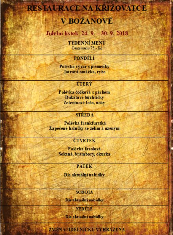 tydenni menu 20180924