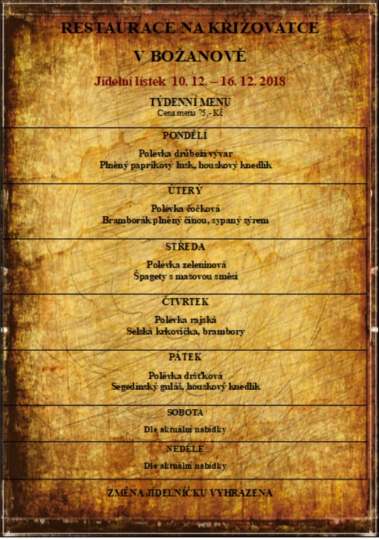 tydenni menu 20181210