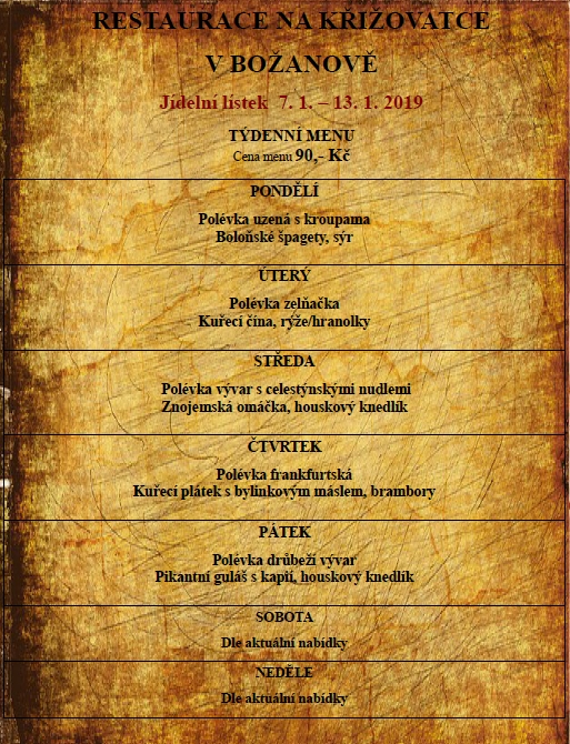 tydenni menu 20190107