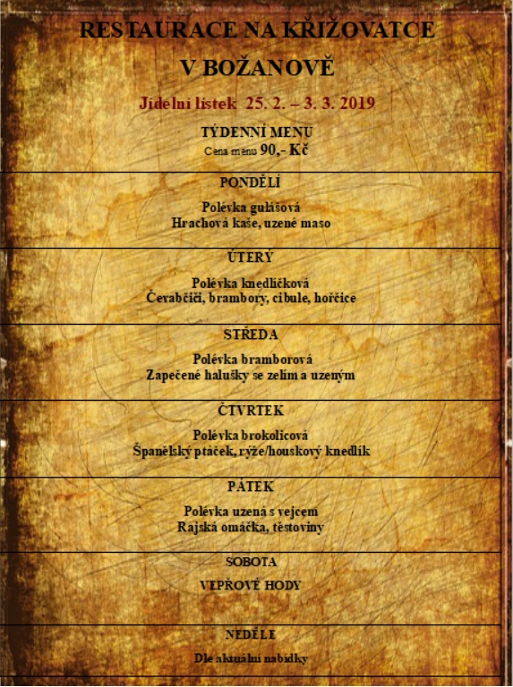 tydenni menu 20190225