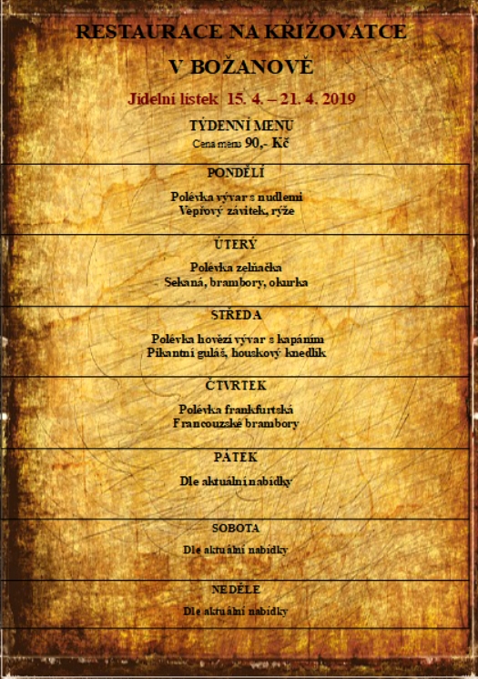 tydenni menu 20190415