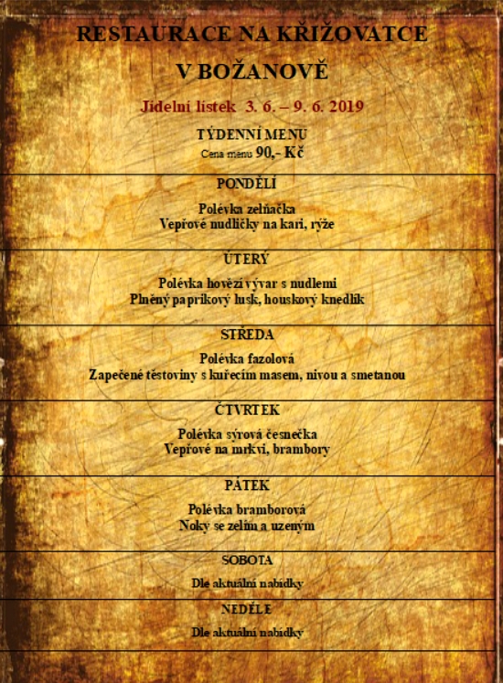 tydenni menu 20190603
