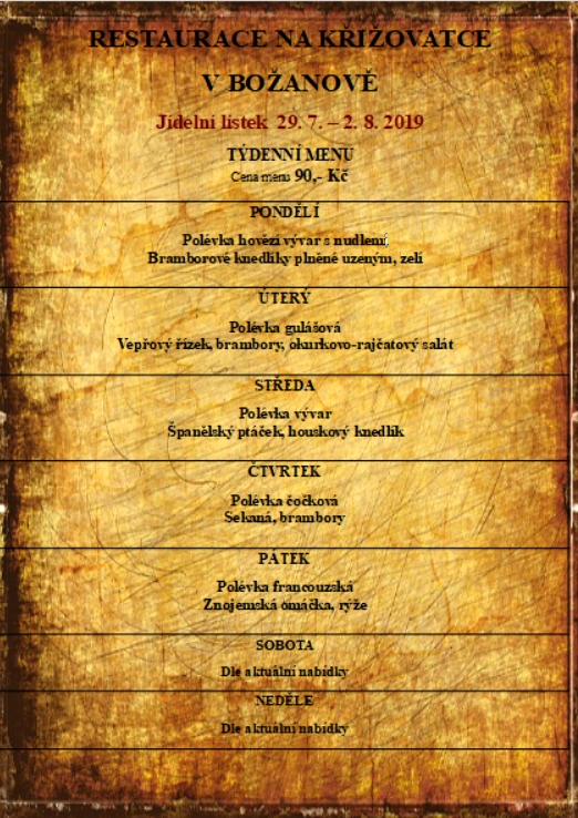 tydenni menu 20190729
