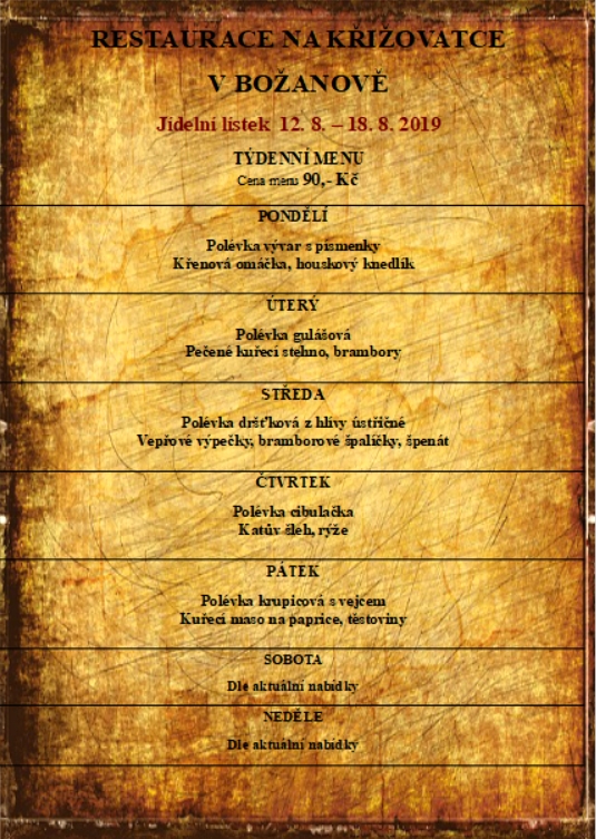 tydenni menu 20190812