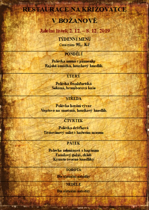 tydenni menu 20191202