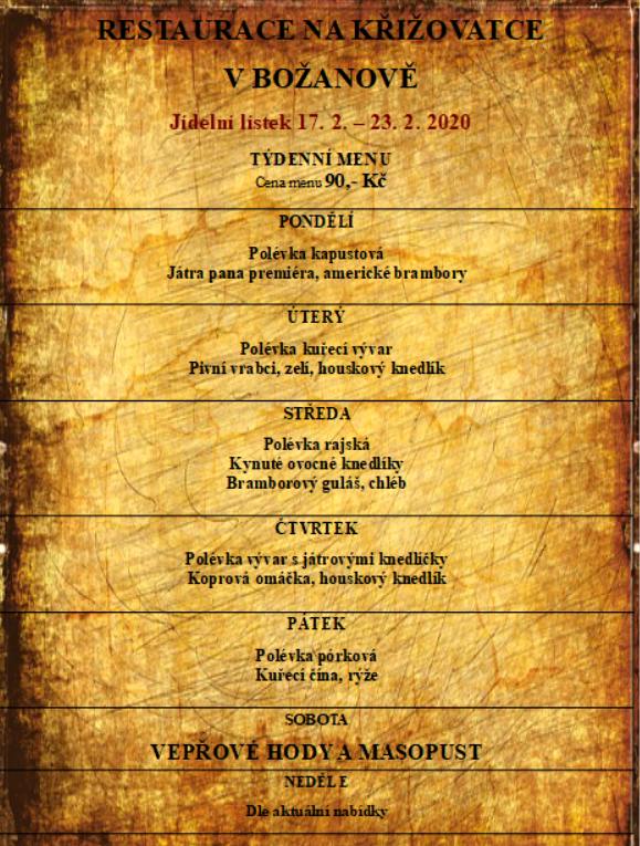 tydenni menu 20200217