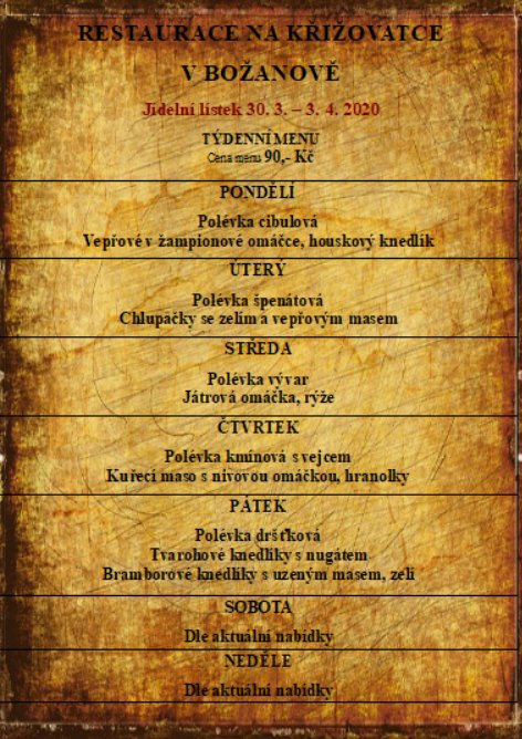tydenni menu 20200330