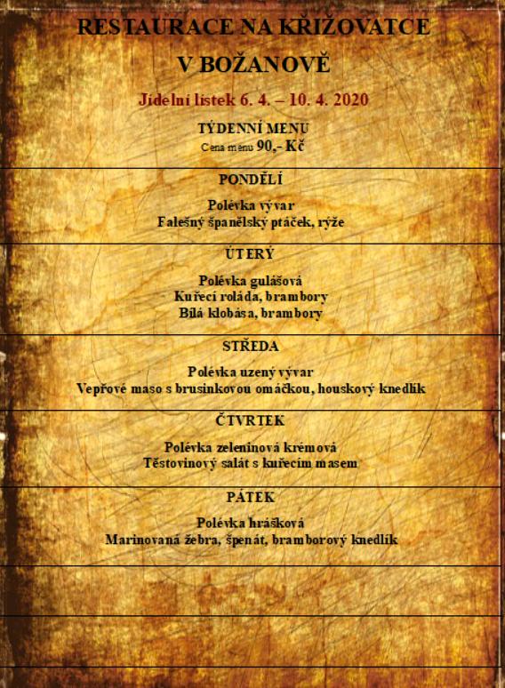 tydenni menu 20200406