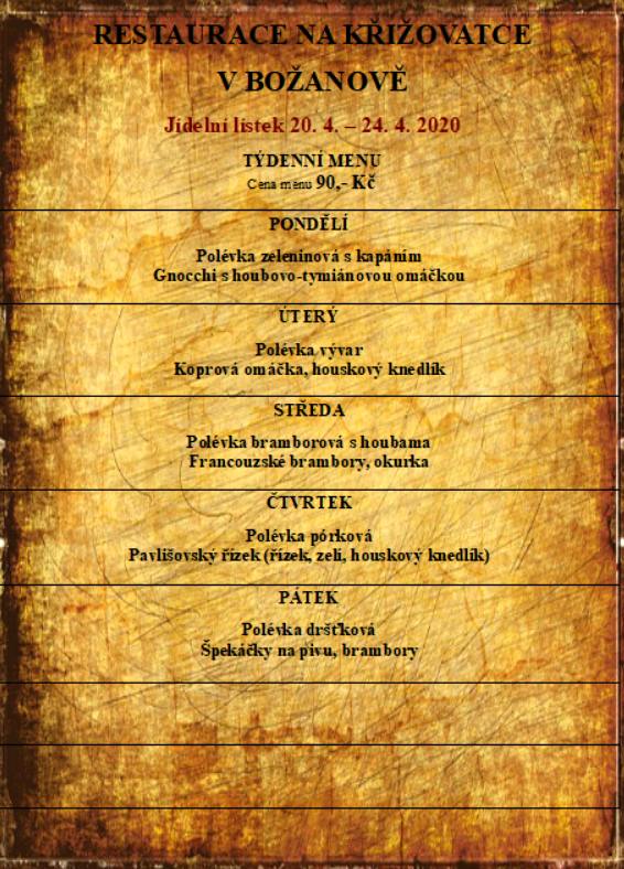 tydenni menu 20200420