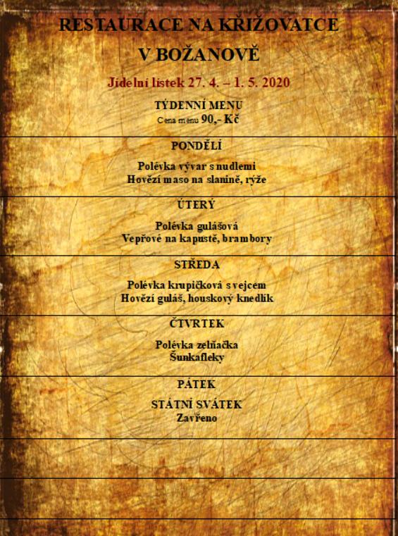 tydenni menu 20200427