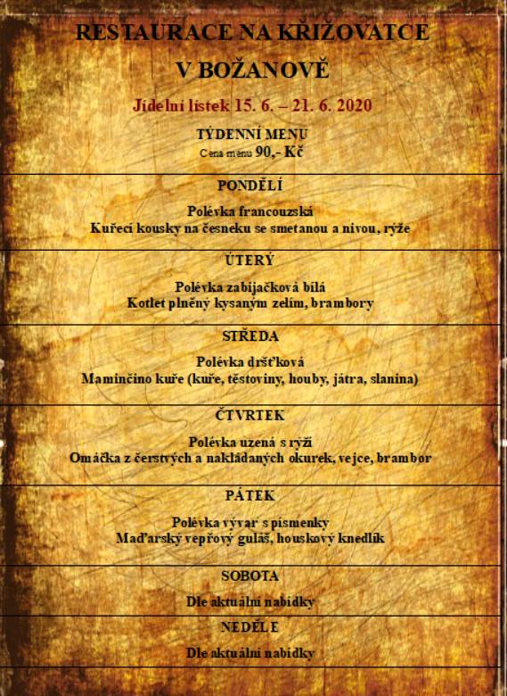 tydenni menu 20200615